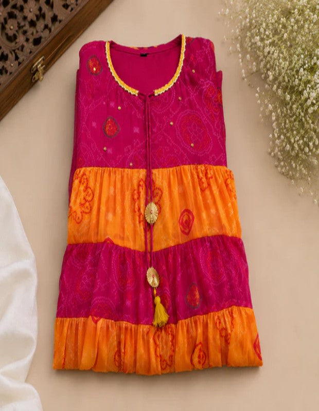 A Tiered Anarkali Gown
