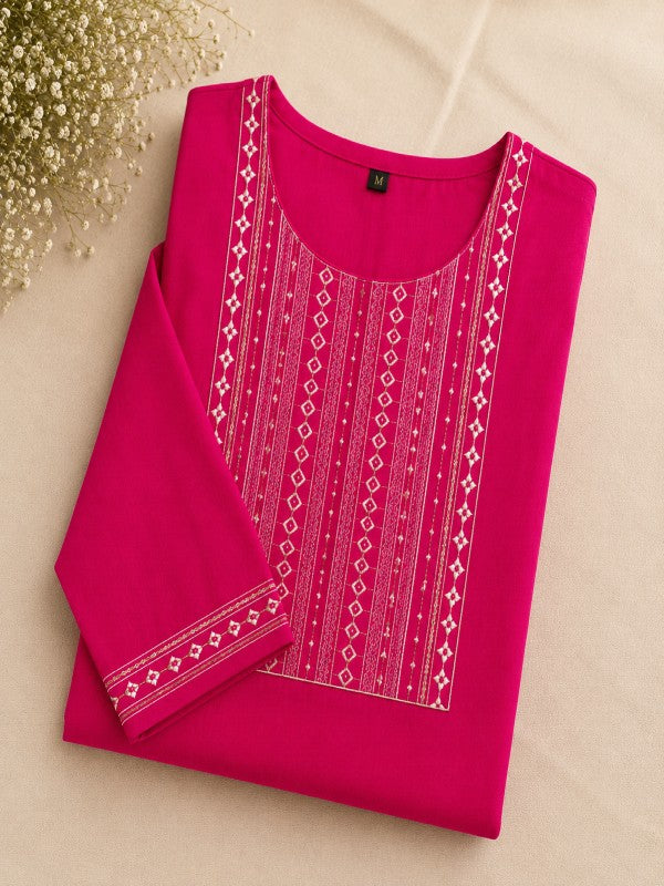 Embroidered Straight Kurta