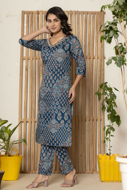 Printed Kurta Pant Set