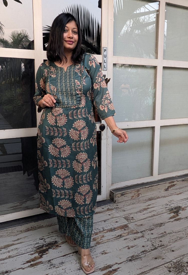 Floral Print Kurta with Pant