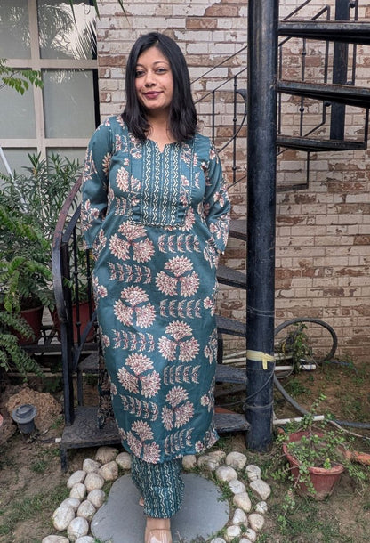 Floral Print Kurta with Pant