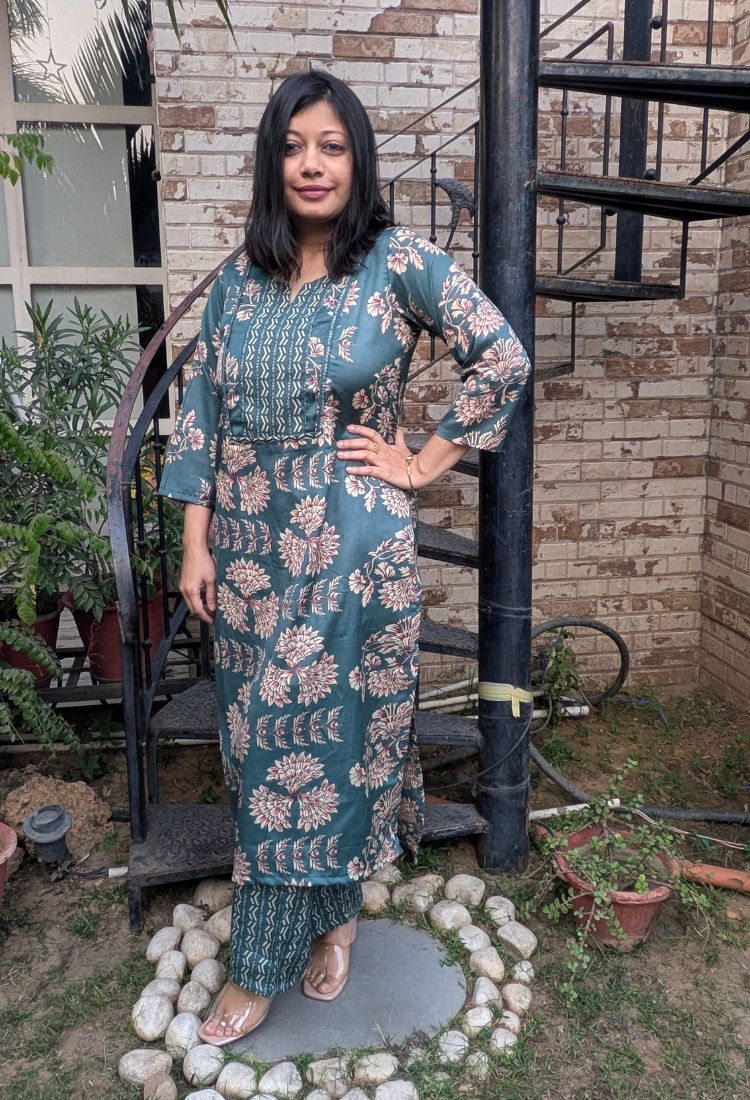 Floral Print Kurta with Pant