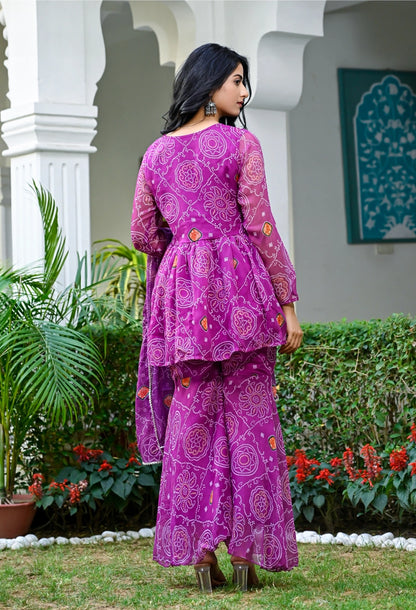 Bandhani Sharara Set