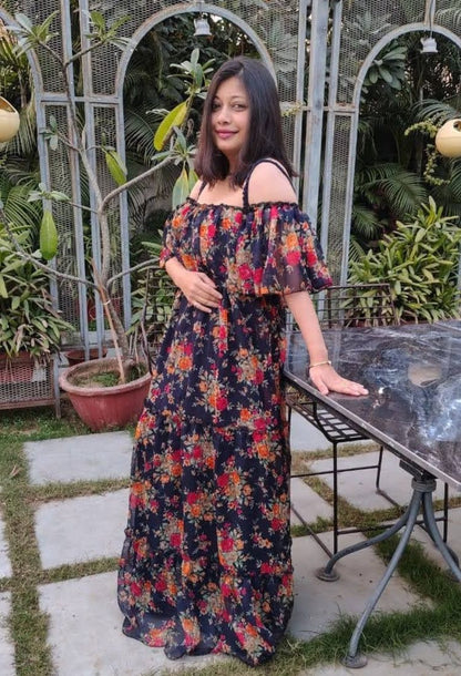 Western Floral Long Dress