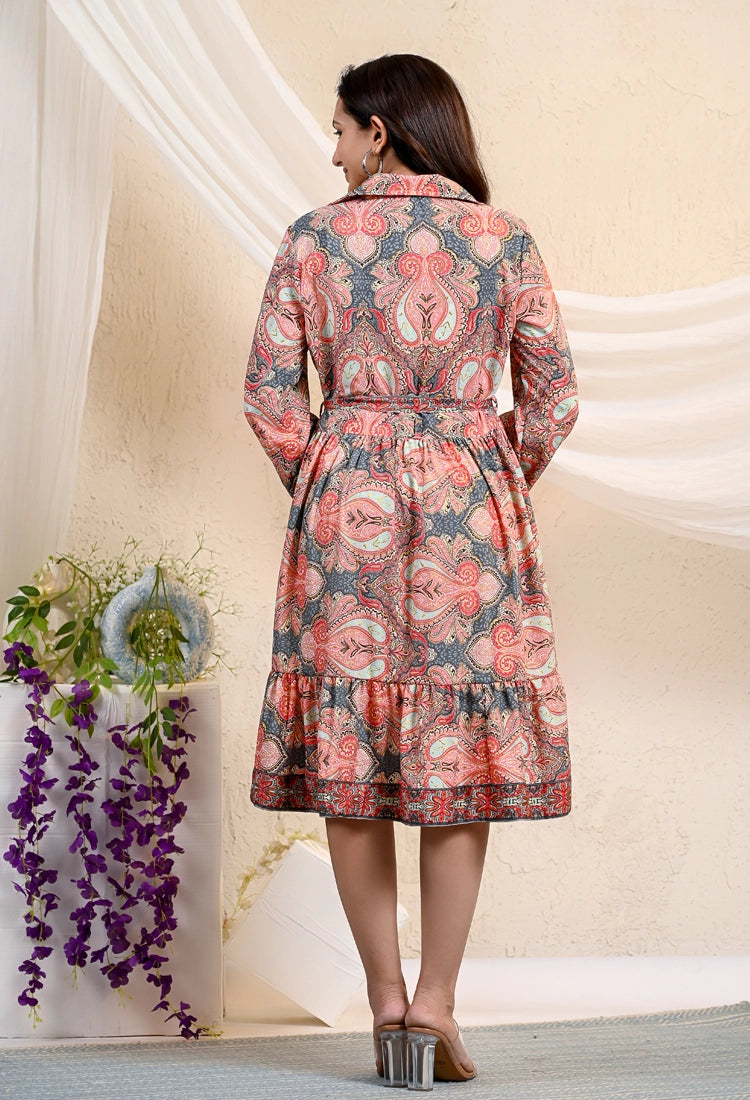 Muslin Printed Short Dress