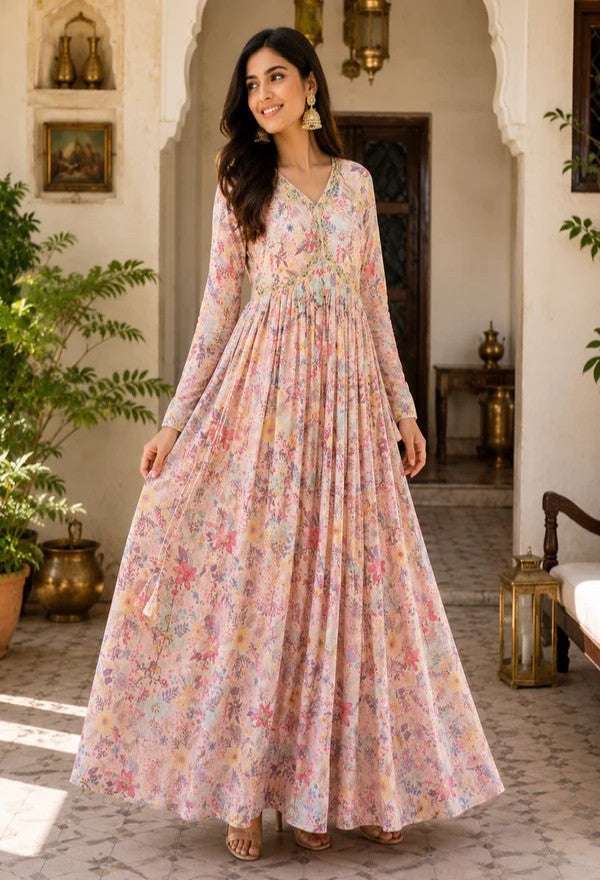 Festive Floor-Length Gown