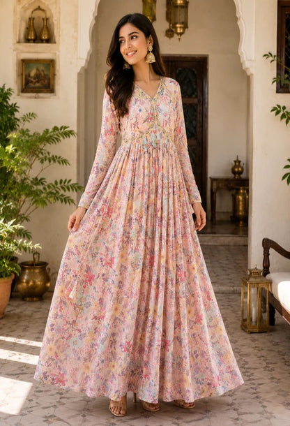 Festive Floor-Length Gown