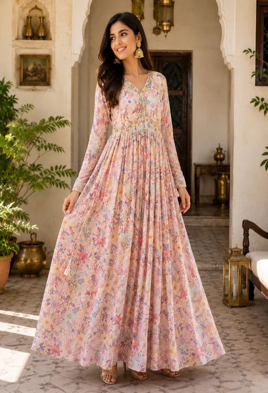 Festive Floor-Length Gown