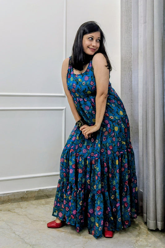 Blue One Piece Dress