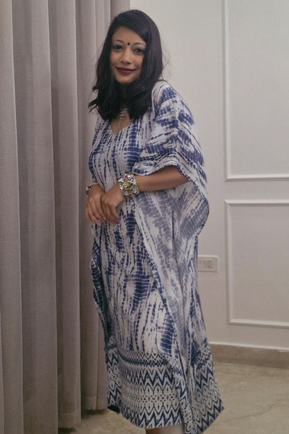 Printed Kaftan Style One Piece Dress