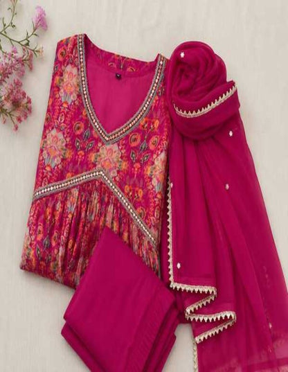 Floral Anarkali Set