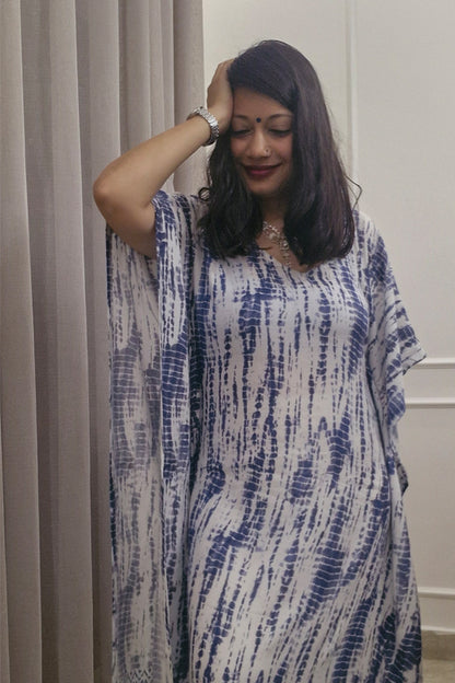 Printed Kaftan Style One Piece Dress