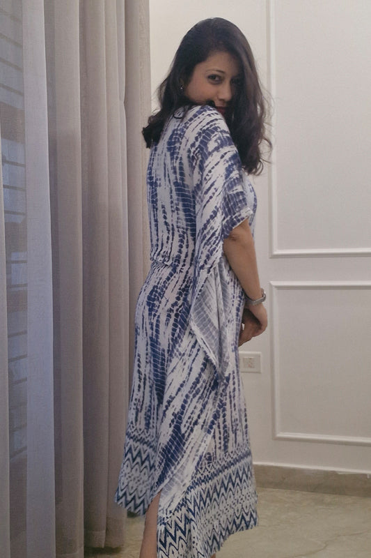 Printed Kaftan Style One Piece Dress