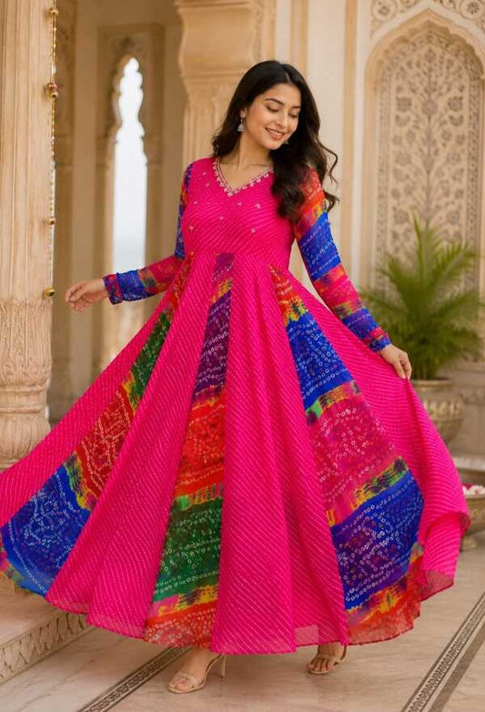 A Vibrant Ethnic gown