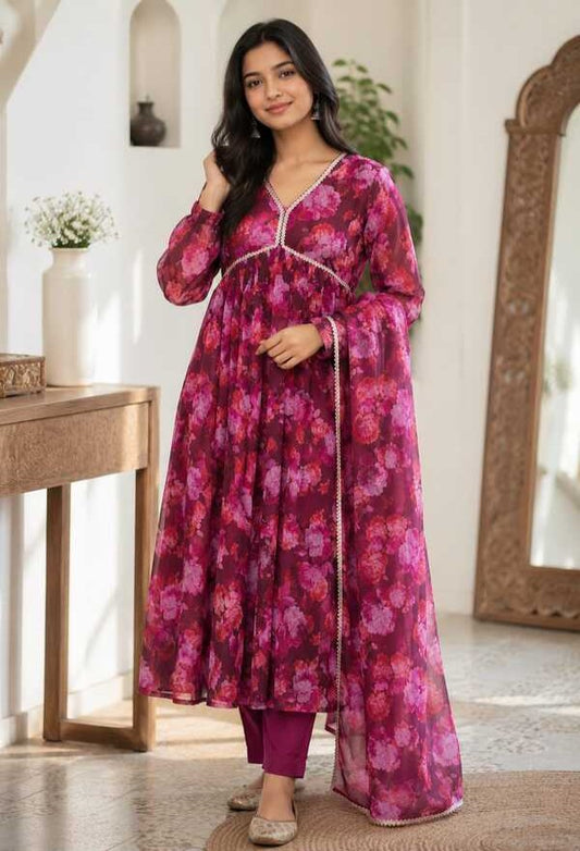 Floral Ensemble Anarkali Set