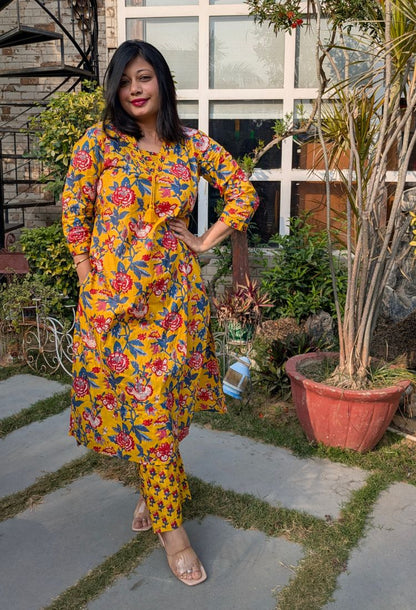 Floral Printed Suit Set