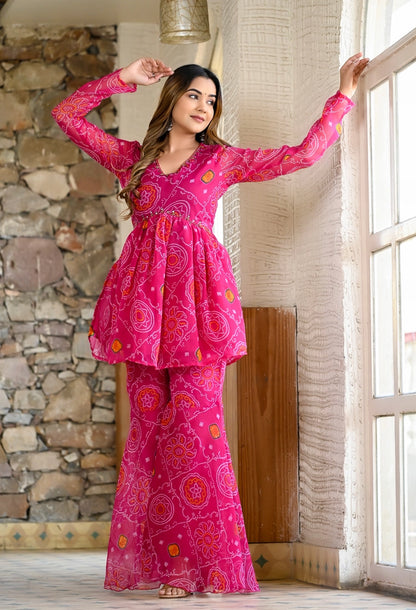 Bandhani Sharara Set