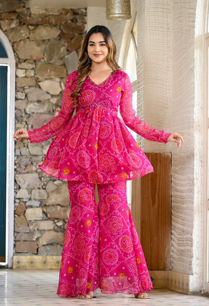 Bandhani Sharara Set