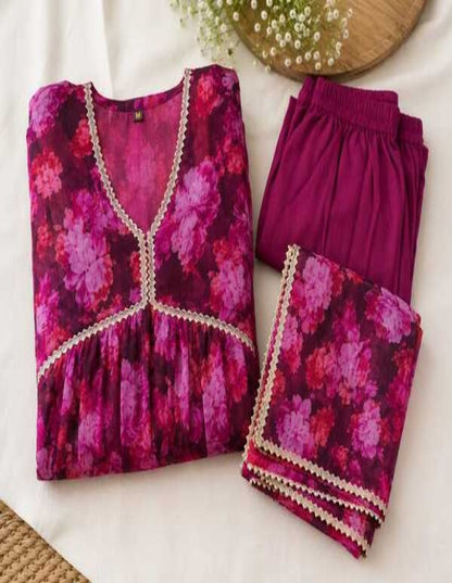 Floral Ensemble Anarkali Set