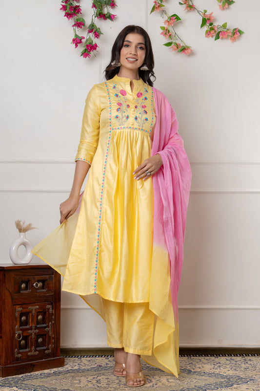 Embroidered Suit Set