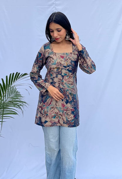 Multi Floral Muslin Top