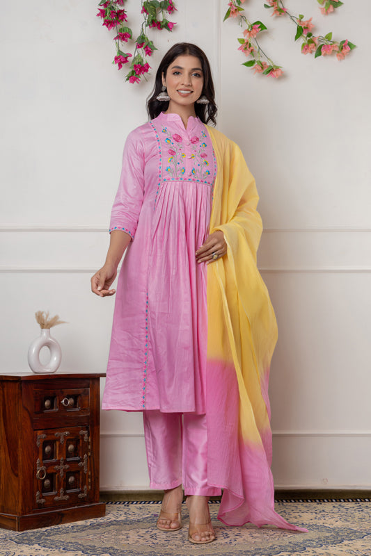 Embroidered Suit Set