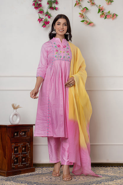 Embroidered Suit Set