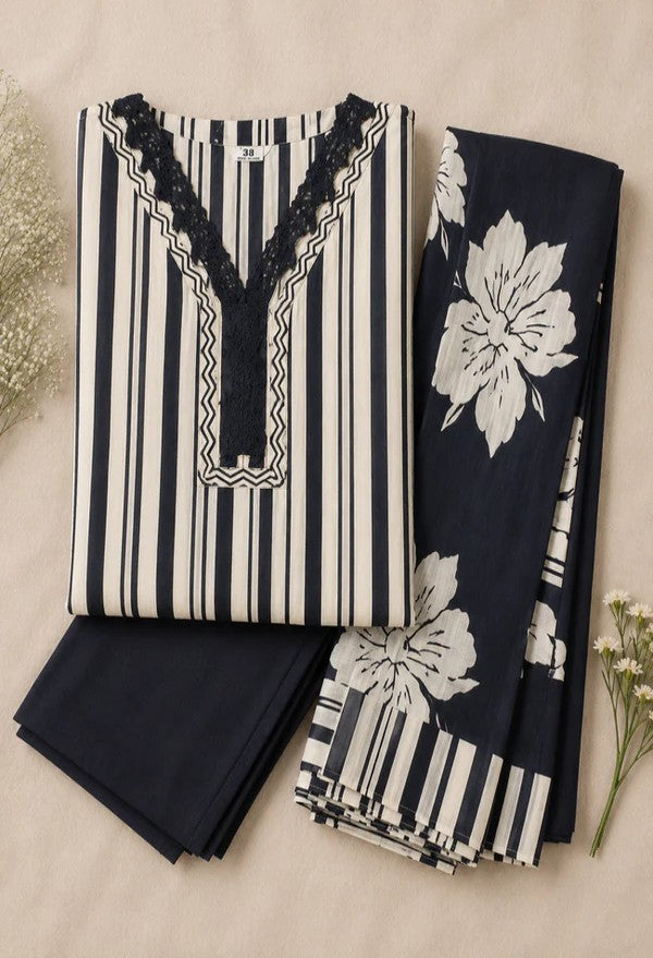 Kurta Set with Floral Dupatta