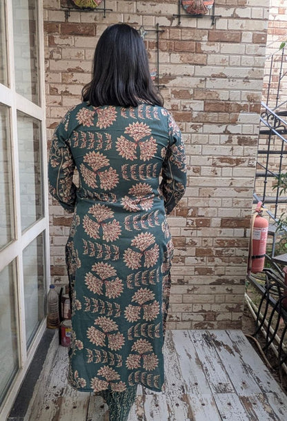 Floral Print Kurta with Pant