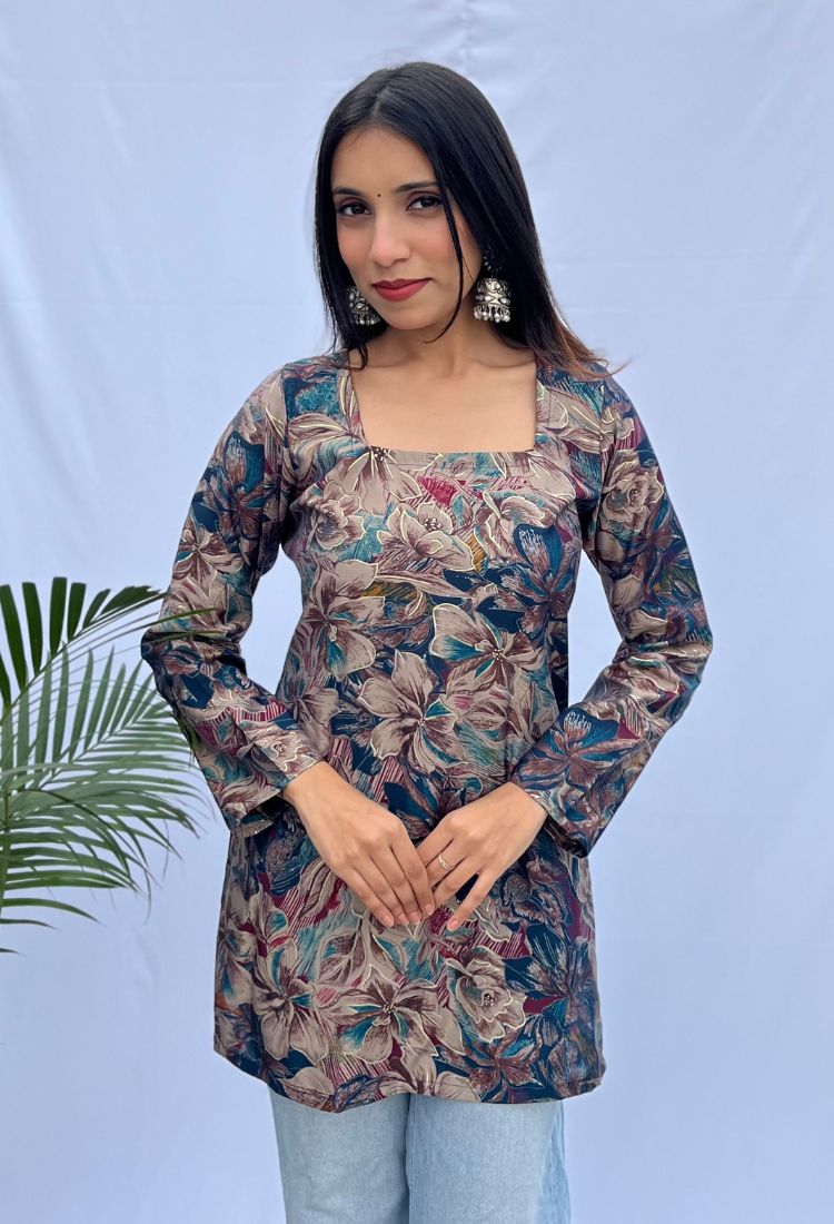 Multi Floral Muslin Top