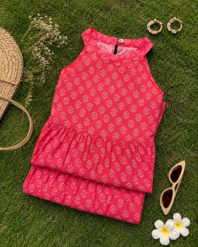 Tiered Halter Gown
