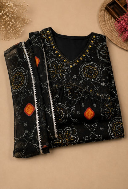 Bandhani Print Sharara Set