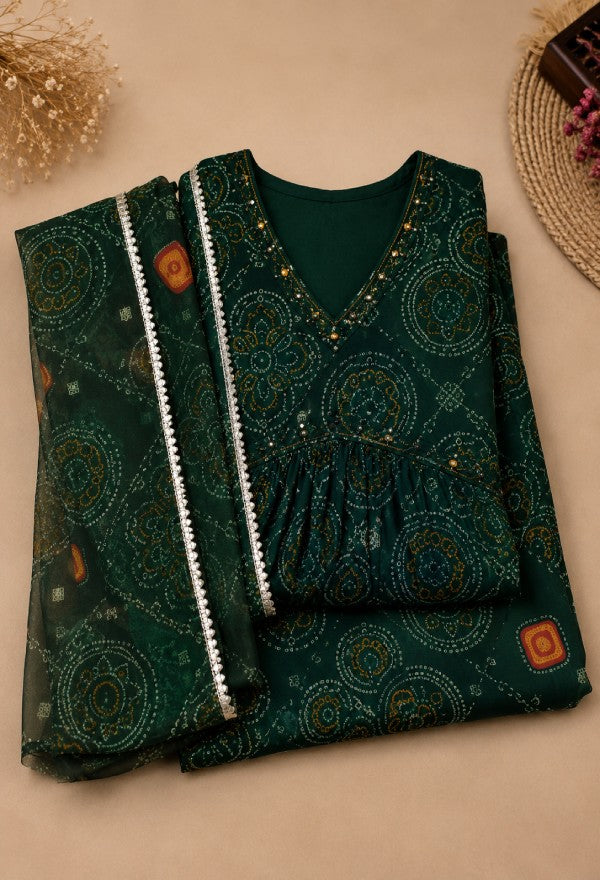 Bandhani Print Sharara Set