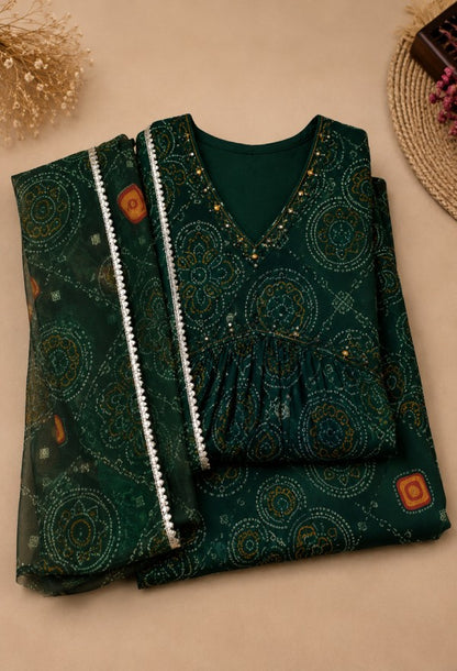 Bandhani Print Sharara Set