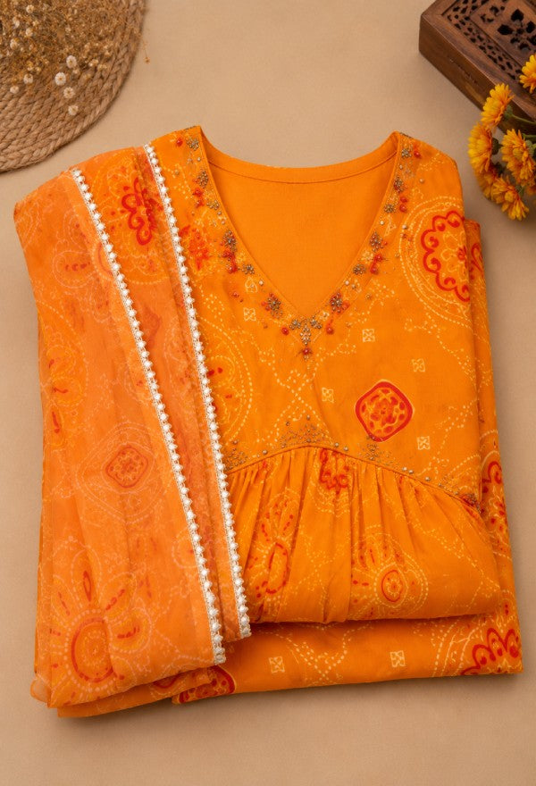 Bandhani Print Sharara Set