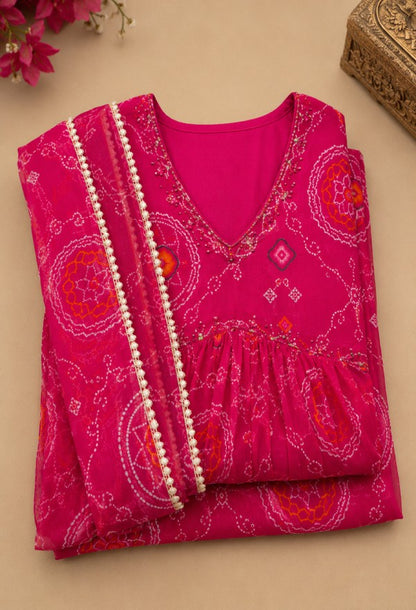Bandhani Print Sharara Set