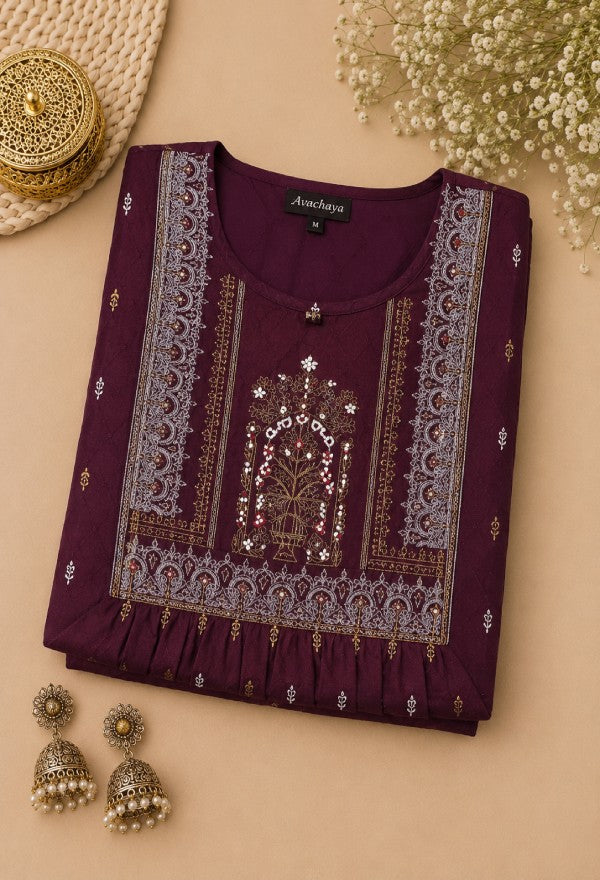 Elegant Embroidered Kurta