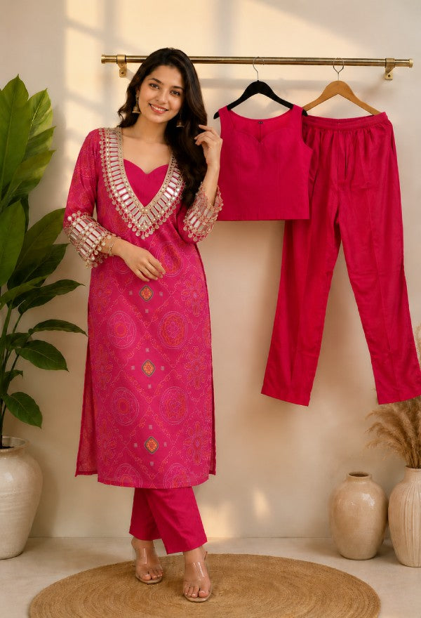 Bandhej Bustier Set