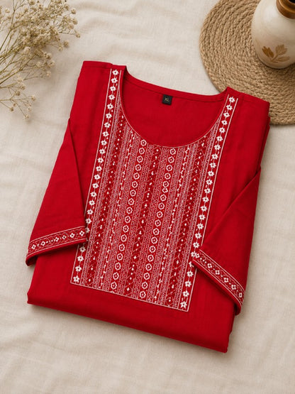 Embroidered Straight Kurta