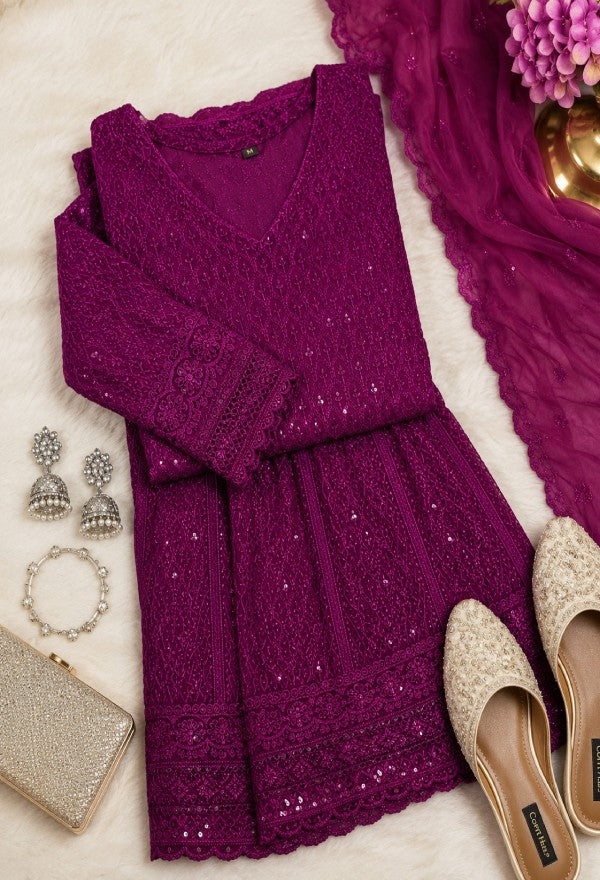 Embroidered Ethnic Gown for Festive