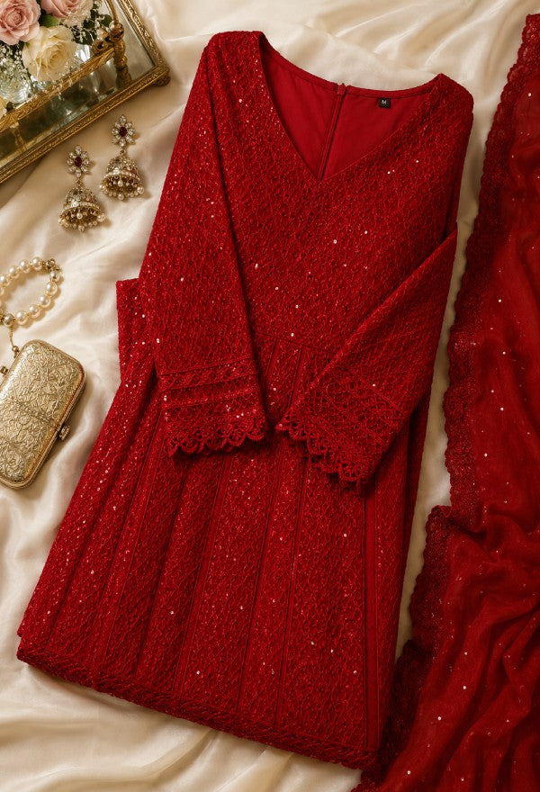 Embroidered Ethnic Gown for Festive