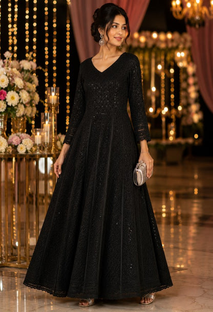 Embroidered Ethnic Gown for Festive