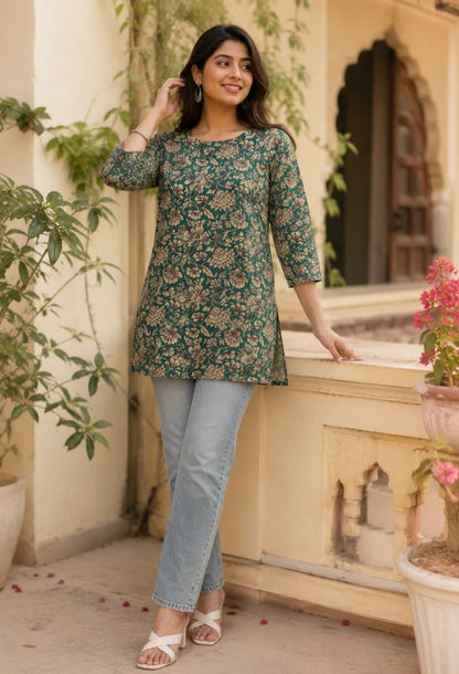 Floral Print Kurta