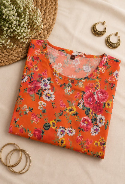 Floral Print Kurta