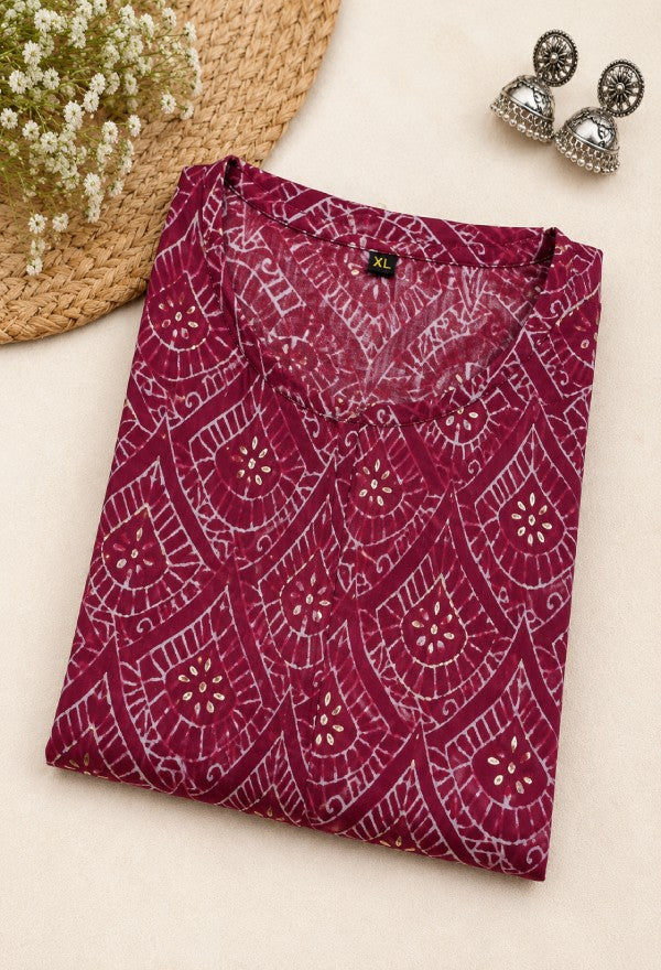 Floral Print Kurta