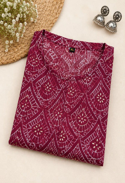 Floral Print Kurta
