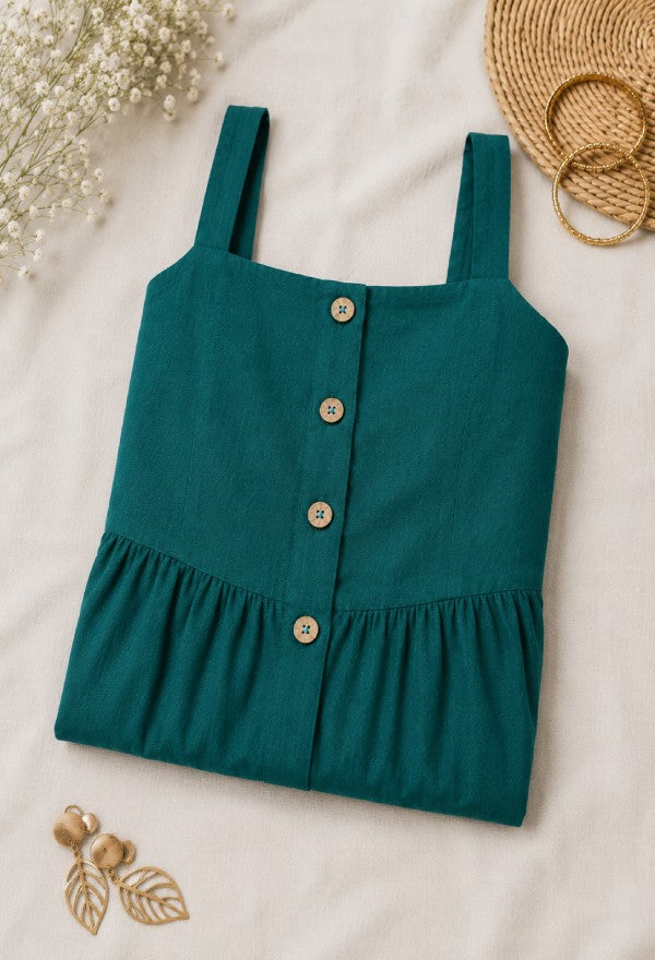 Top with Button-Down Detail