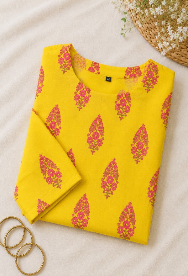 Floral Print Kurta