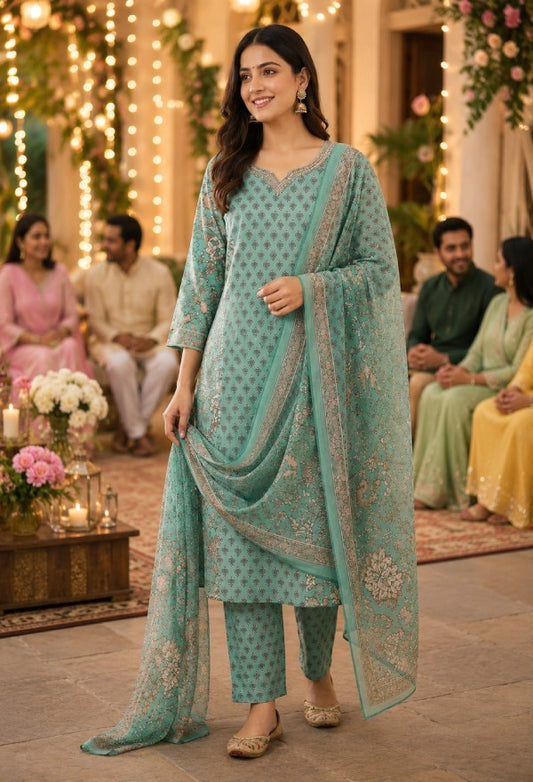 Floral Ethnic Kurta Set