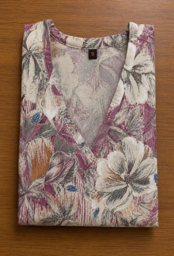 Elegant Botanical Print kurta